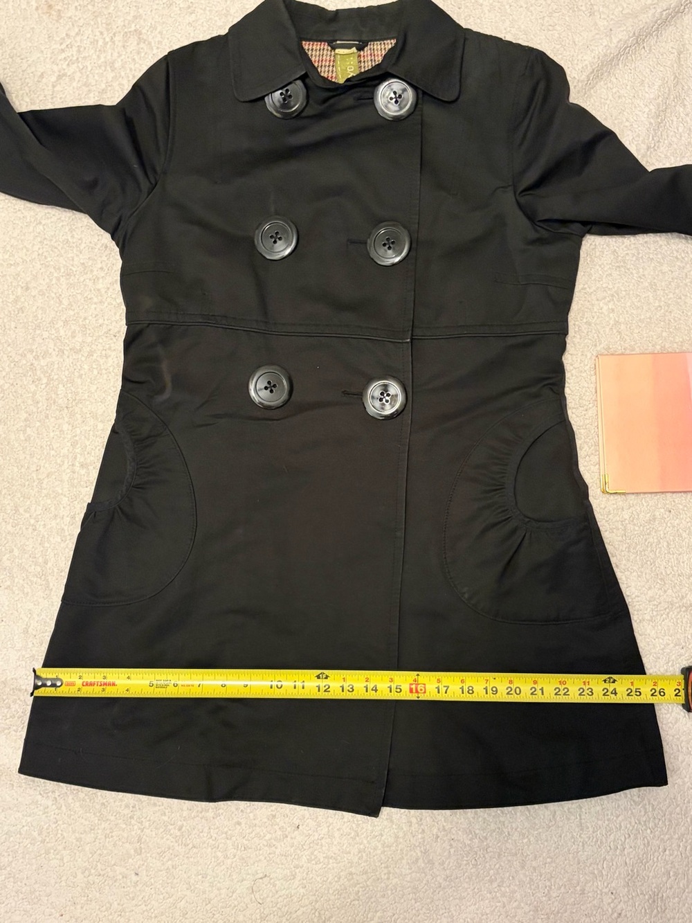 Soia & Kyo Black Double-Breasted Trench Coat - Picture 10 of 12